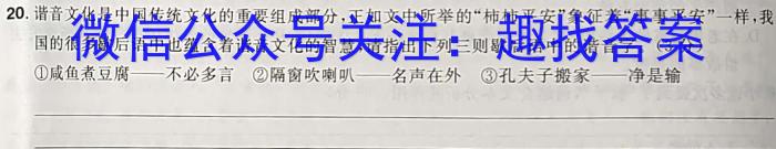 安徽第一卷·2022-2023学年安徽省七年级下学期阶段性质量监测(六)语文