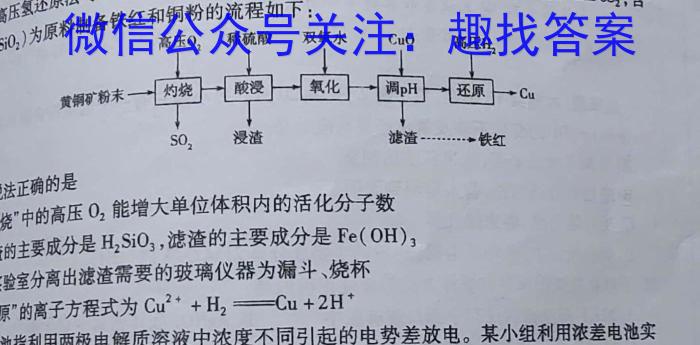 百师联盟2023届高三信息押题卷(一)全国卷化学