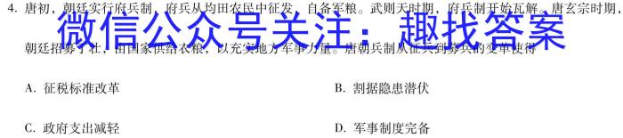 安师联盟2023年中考权威预测模拟考试（八）历史