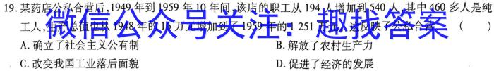 2023届中考导航总复习·模拟·冲刺·二轮模拟卷(一)历史