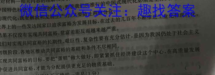 衡水金卷先享题压轴卷2023答案 新教材A二语文