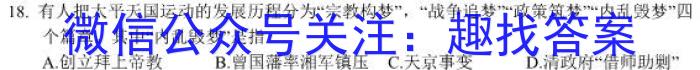 2023届西北师大附中高三模拟考试(2023年4月)历史