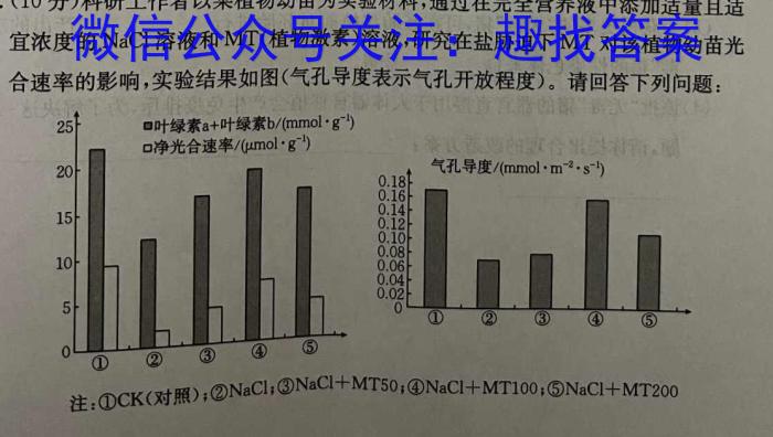 陕西省西安市2023年高三年级4月联考生物