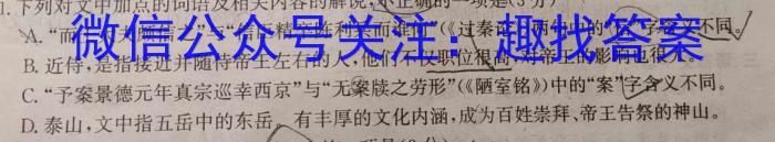 山西省2023年中考总复习预测模拟卷（八）语文