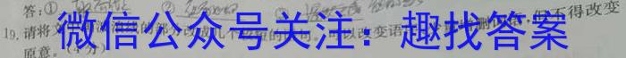 安徽省颍上县2023届九年级教学质量检测语文