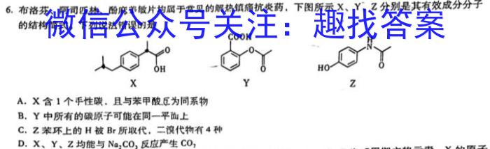 2023年普通高等学校招生全国统一考试·调研模拟卷XK-QG(一)化学