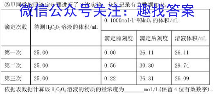 衡水金卷先享题信息卷2023答案 新教材XA六化学