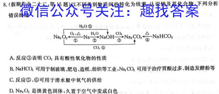 【二轮模拟】中考导航总复习·模拟·冲刺卷（三）化学