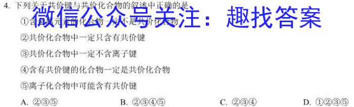 木牍&老庄大联考2023年4月安徽中考名校信息联考卷化学