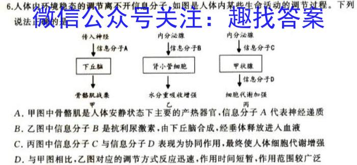 2023年江西省南昌市中考一模生物