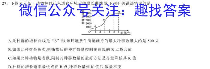 2023普通高校招生全国统一考试·全真冲刺卷(四)生物