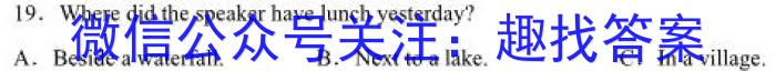 2023年陕西省初中学业水平考试全真预测试卷A版（二）英语
