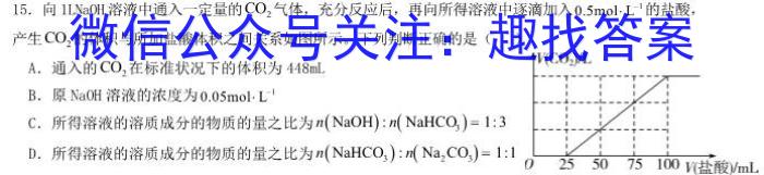 2023年普通高等学校招生全国统一考试标准样卷(四)化学