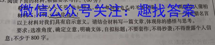 新疆乌鲁木齐2023年高三年级第三次质量监测(问卷)语文