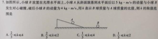 湖北省六校2022-2023下学期高一期中考试-物理
