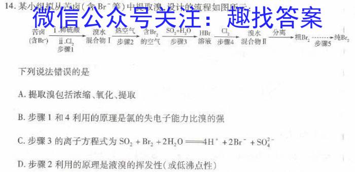 2023届衡中同卷押题卷 辽宁专版(一)二三化学