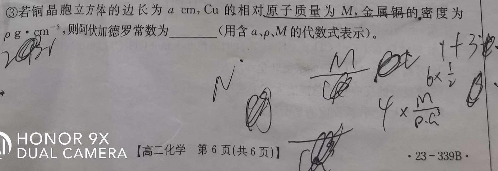 2023普通高校招生全国统一考试·全真冲刺卷(五)化学