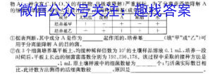 2023年普通高等学校招生全国统一考试·调研模拟卷XK-QG(六)生物