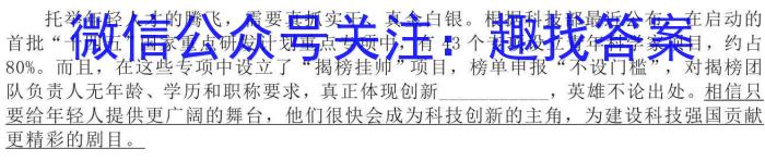 安徽省2023年第七次中考模拟考试练习语文