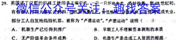 2022-2023学年安徽省七年级教学质量检测（六）历史