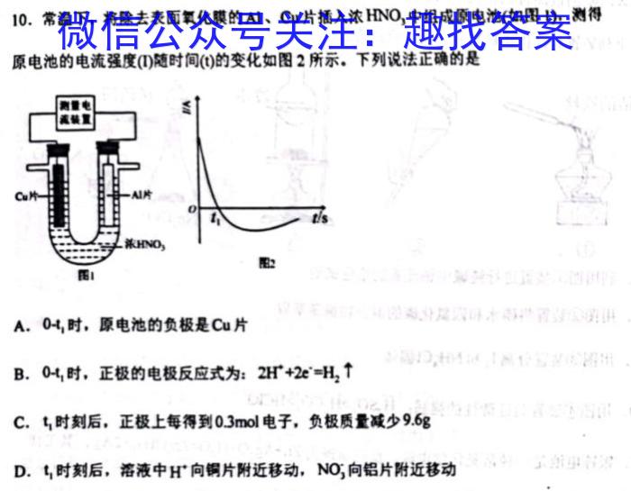 1号卷·A10联盟2022级高一下学期4月期中考化学