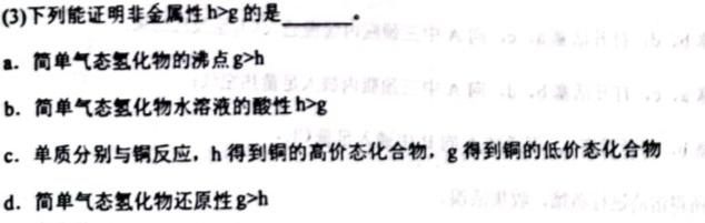 2023年云教金榜N+1联考·冲刺测试卷暨昭通市统测化学