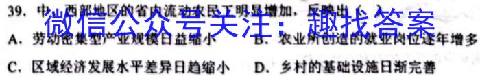 2023年陕西省初中学业水平考试全真模拟(五)s地理