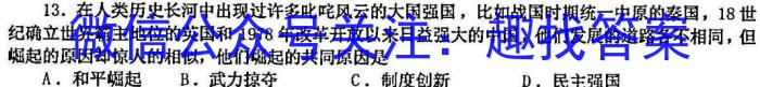 安师联盟2023年中考权威预测模拟考试（九）历史