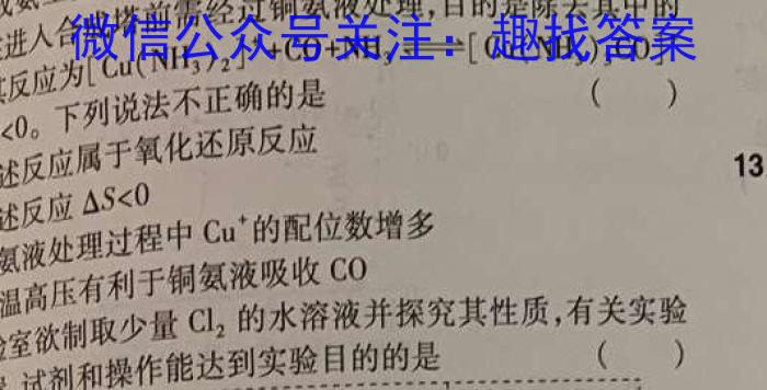 陕西省周至县2024~2023九年级第二次模拟考试化学
