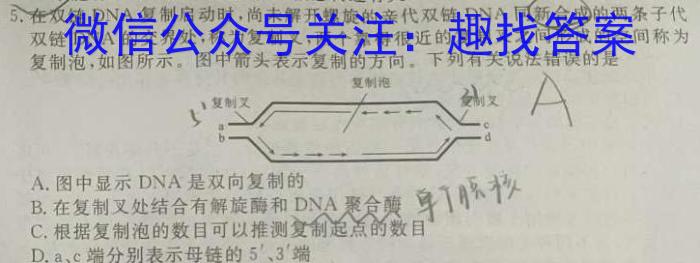 2023高考名校导航冲刺金卷(五)生物