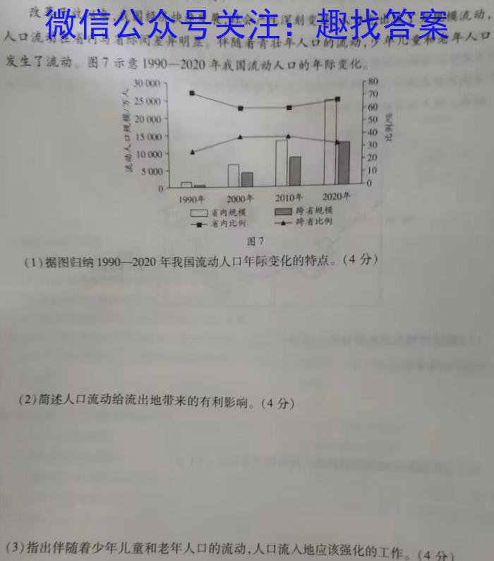 2023年湖北省新高考信息卷(二)s地理