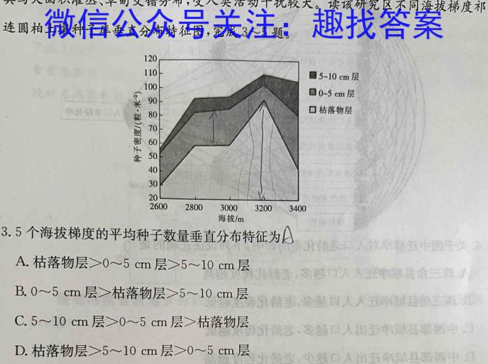 安宁河联盟2022-2023学年度下学期高中2022级期中联考s地理