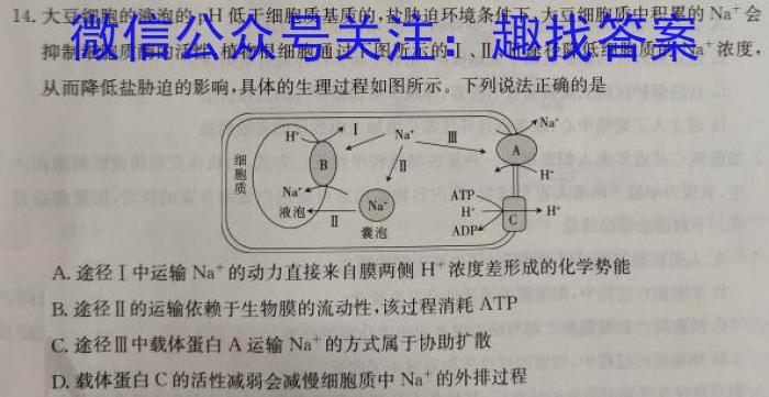 2023年陕西省初中学业水平考试全真模拟（三）A卷生物