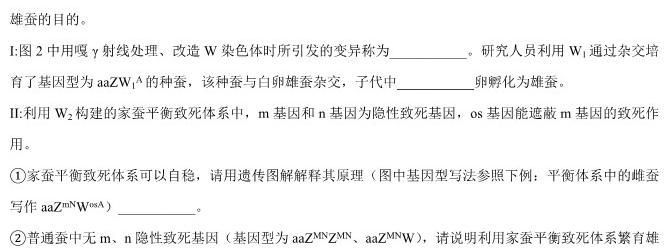 青桐鸣高考冲刺 2023年普通高等学校招生全国统一考试冲刺卷(一)生物