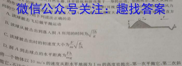广西省2023年春季学期高二期中检测（23-394B）q物理
