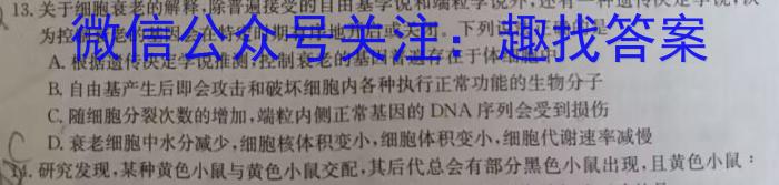 安徽省2024届八年级下学期教学评价二（期中）生物