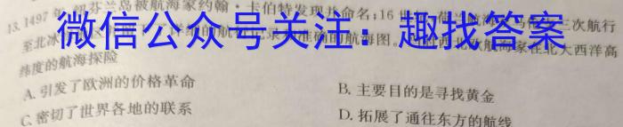 陕西省西安市西咸新区2023年初中学业水平考试模拟试题（一）B版历史