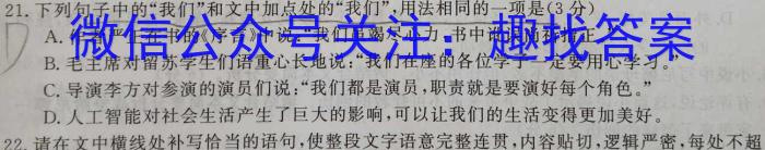 2023届四川省大数据精准教学联盟高三第三次联考语文