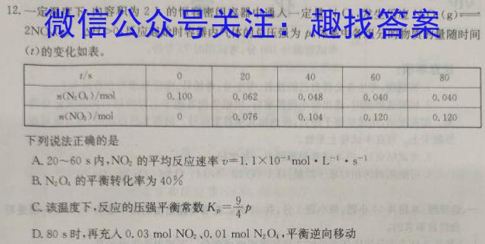 ［周口二模］2023届周口市高三年级第二次模拟考试化学