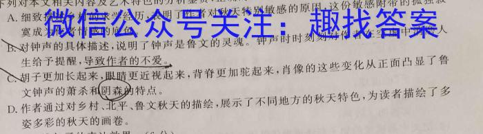 河南省驻马店市2022-2023学年度第二学期期中学业水平测试试卷语文