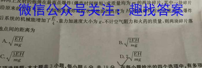 2023年普通高等学校招生全国统一考试·调研模拟卷XK-QG(二)物理.