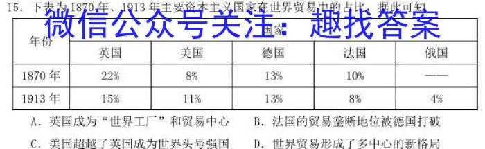 海淀八模2023届高三模拟测试卷(八)历史