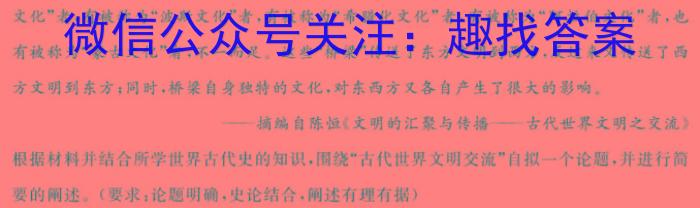 江淮名卷·2023年中考模拟信息卷（四）历史