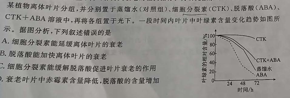 2023普通高校招生全国统一考试·全真冲刺卷(二)生物