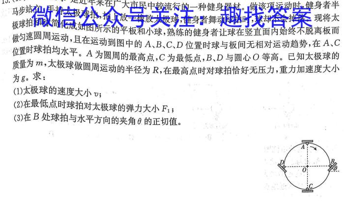 2023届河南省高三高考仿真适应性测试物理.