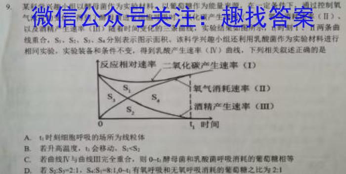 学林教育2023年陕西省初中学业水平考试·名师导向模拟卷(一)A生物