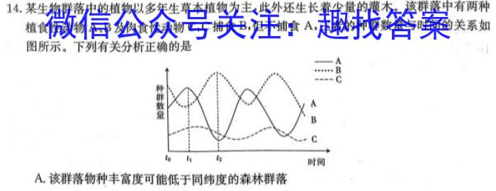 2023届炎德英才长郡十八校联盟高三第二次联考（新高考卷）生物