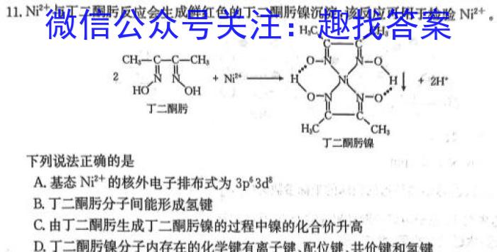 2023年普通高等学校招生全国统一考试信息模拟测试卷(新高考)(一)化学