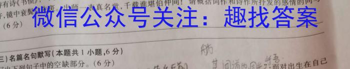 ［资阳四诊］资阳市2023届高中毕业班第四次诊断性考试（23-418C）语文