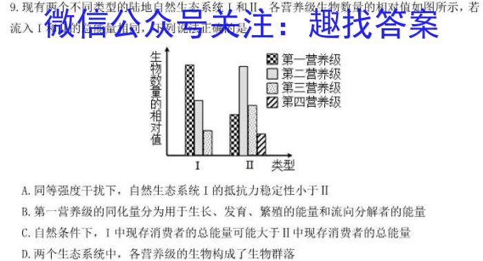 阳光启学·2023届全国统一考试标准模拟信息卷(八)(S)生物